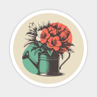 Flower in Watering Can Magnet